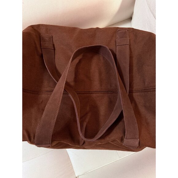 Zara Brown Canvas Duffle Bag NWT - Picture 7 of 9